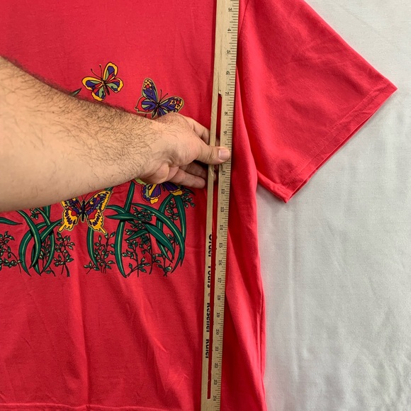 Bobbie Brooks Women Short Sleeve Crew Neck Red Floral Print Top T-Shirt Size XL - Picture 12 of 12